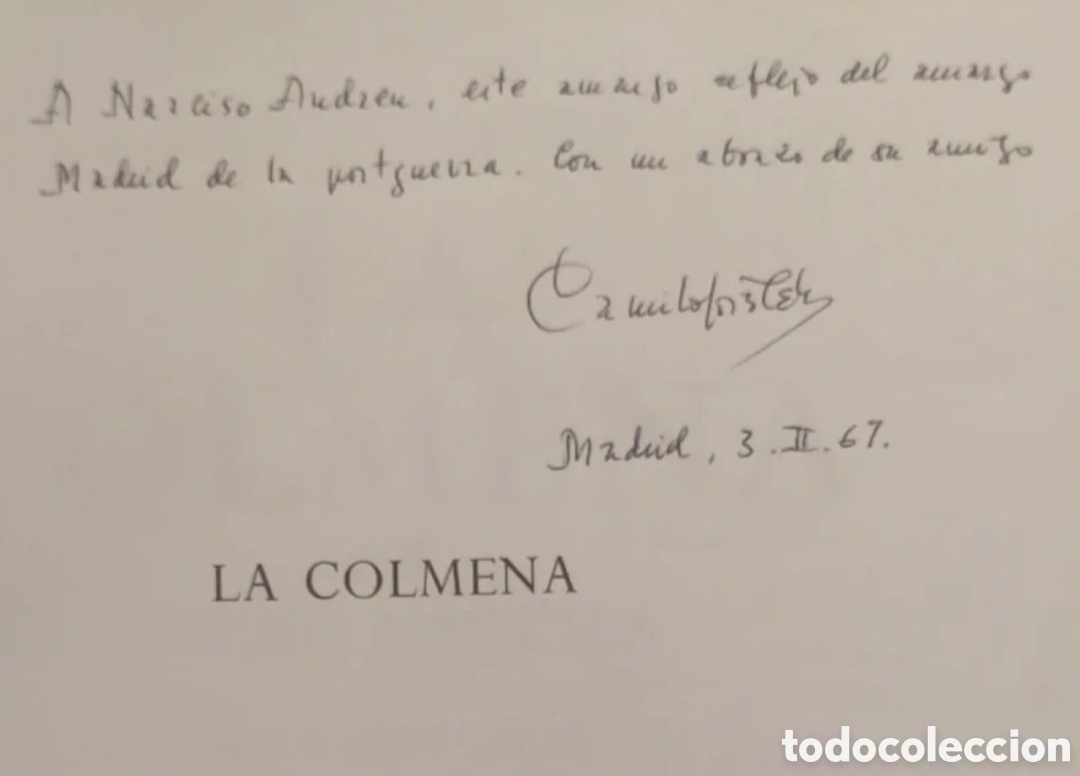 Libros de segunda mano: LA COLMENA - DEDICATORIA CELA - LIBRO COLECCI&Oacute;N - - Foto 9