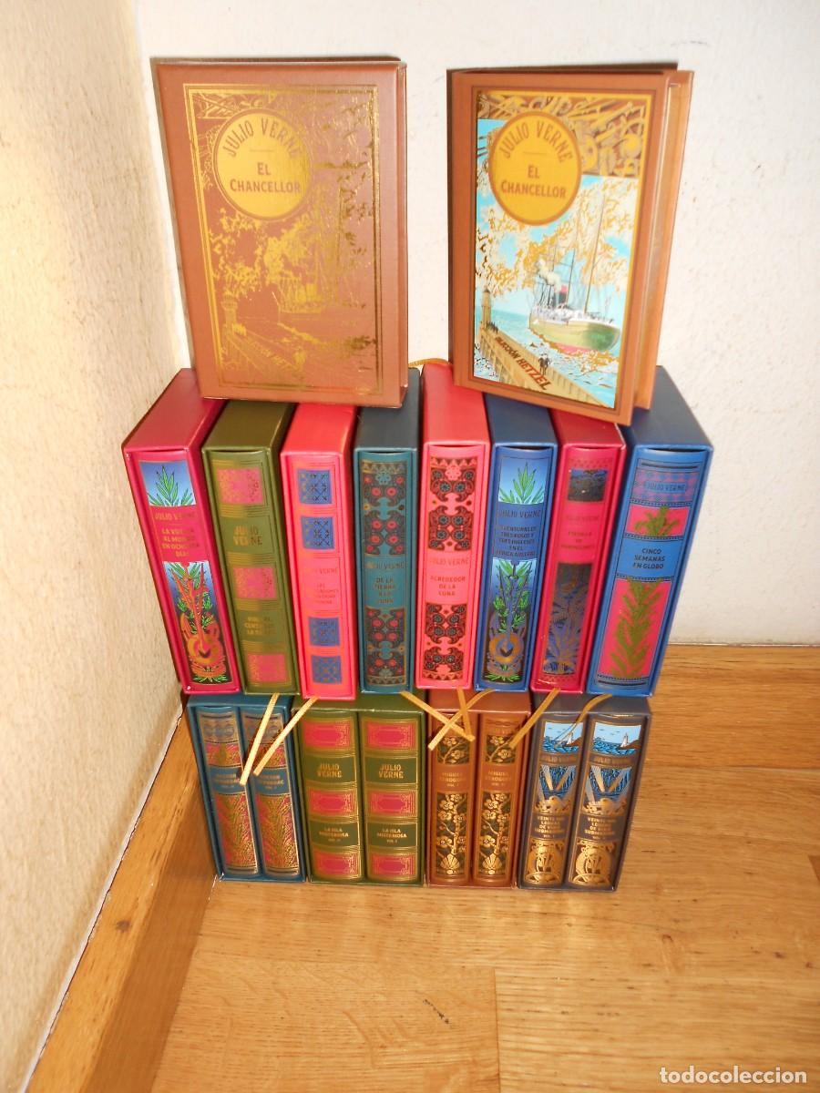 Libri di seconda mano: JULIO VERNE - LOTE de 13 Titulos / 17 Libritos con Cajitas, Marcapaginas, Ilustraciones SALVAT 1&euro;y+