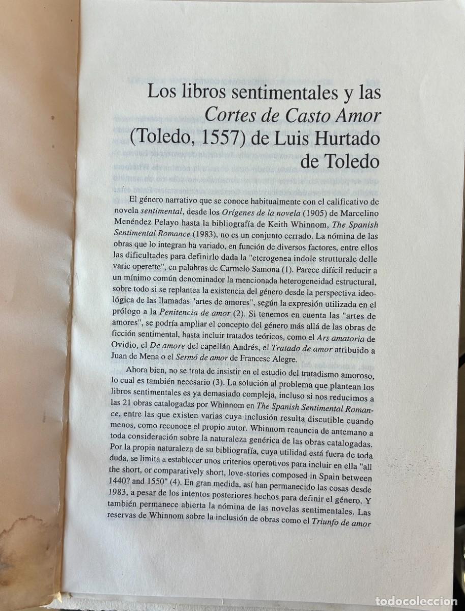 Second hand books: Los libros sentimentales y las Cortes de Casto Amor de Luis Hurtado de Toledo