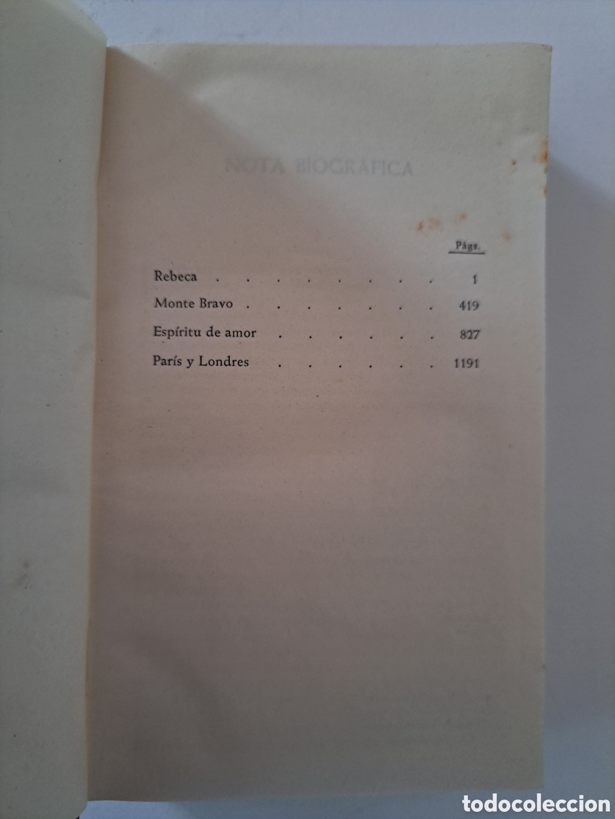 Libros de segunda mano: OBRAS DE DAPHNE DU MAURIER, 2 TOMOS - 1958, ED. LA NAVE - Foto 6