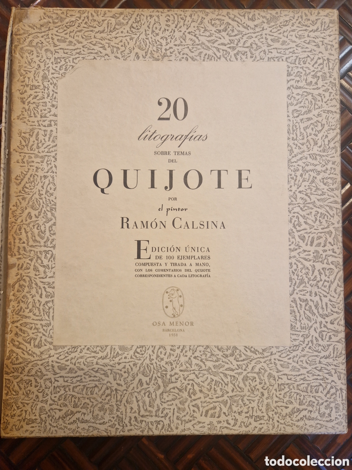 Gebrauchte B&uuml;cher: Quijote. 20 Litograf&iacute;as Ramon Calsina (1958)Ejemplar n&ordm;3. EDICION EXCEPCIONAL