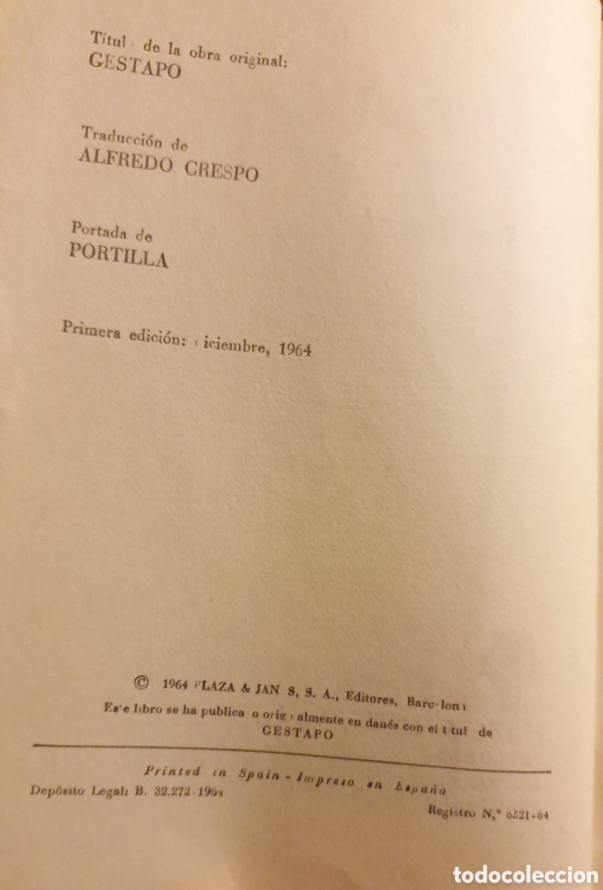 Libros de segunda mano: Gestapo, por Sven Hassel. Primera edici&oacute;n - Foto 3