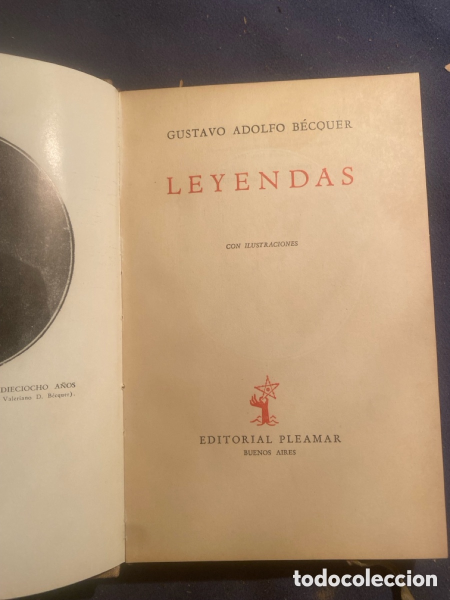 Libros de segunda mano: GUSTAVO ADOLFO B&Eacute;CQUER : - LEYENDAS - (EDITORIAL PLEAMAR, 1945) - Foto 2