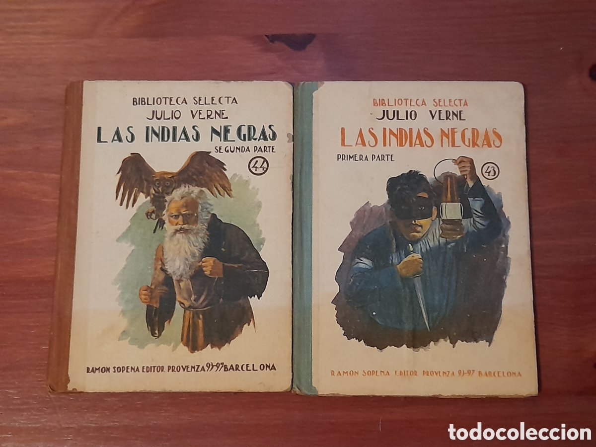 Libros de segunda mano: Dos ejemplares de libros de Jules Verne, Las indias negras, biblioteca selecta - Foto 1