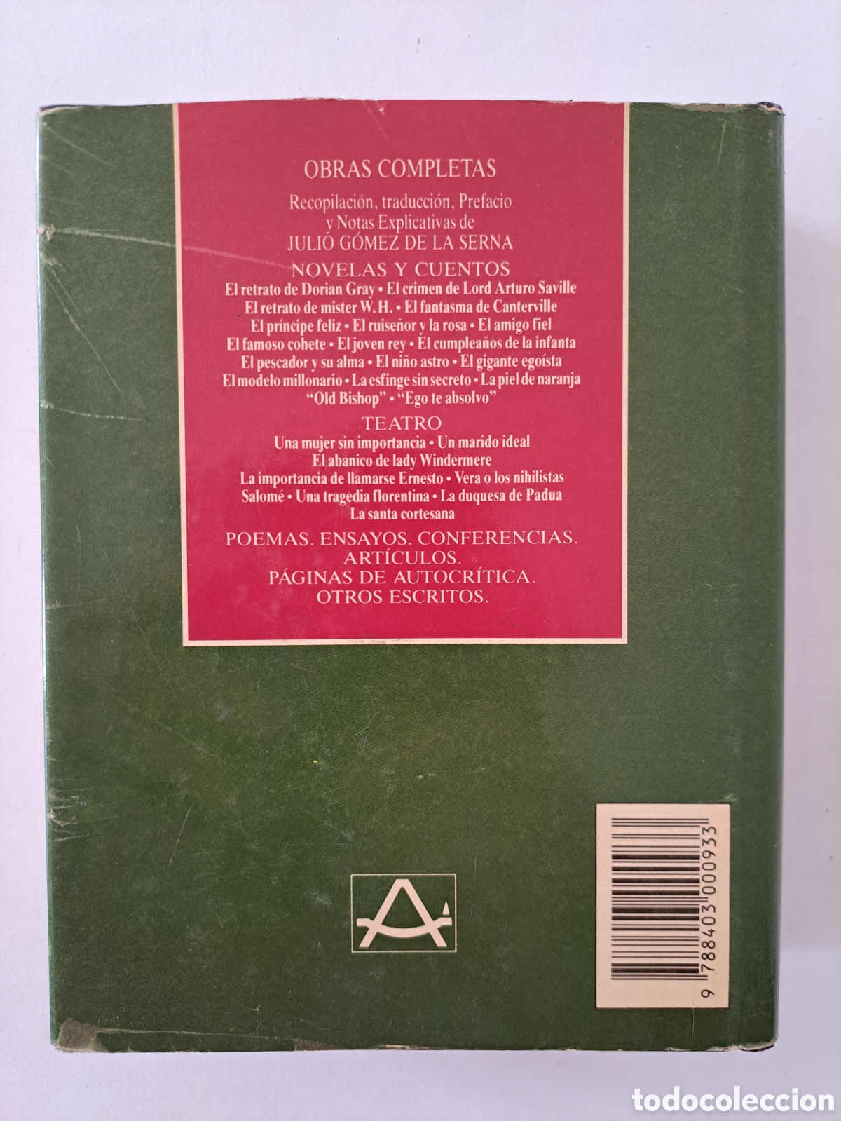 Libros de segunda mano: OBRAS COMPLETAS - OSCAR WILDE - AGUILAR, 1988 - Foto 3