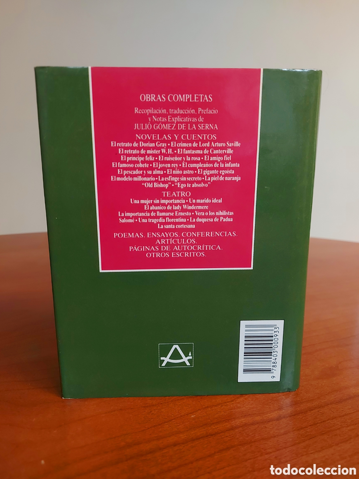 Libros de segunda mano: Oscar Wilde, Obras Completas. Aguilar, 1988. Con sobrecubierta. - Foto 3