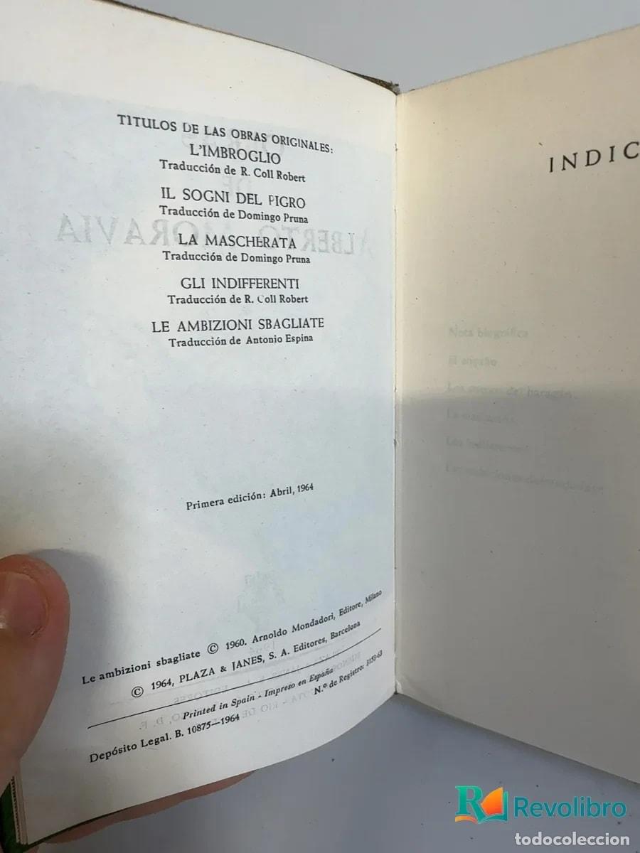 Libros de segunda mano: Obras de Alberto Moravia - 1&ordf; edici&oacute;n - Foto 3