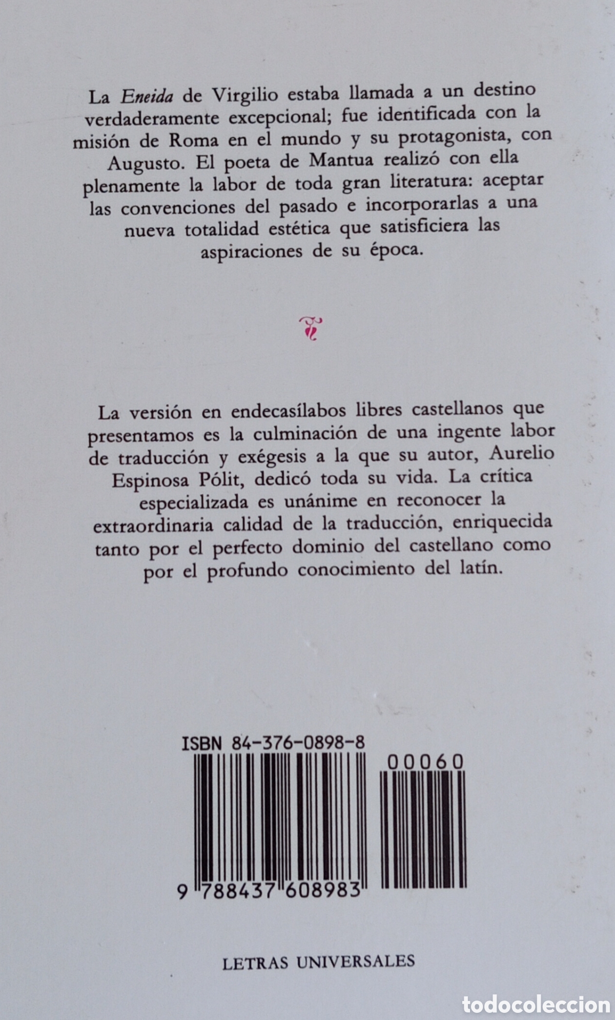 Libros de segunda mano: LA ENEIDA - VIRGILIO - CATEDRA - Foto 2
