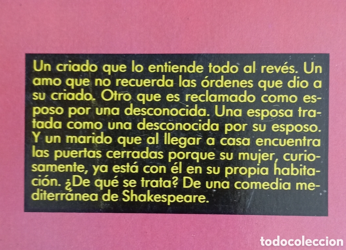 Libros de segunda mano: LA COMEDIA DE LAS EQUIVOCACIONES - SHAKESPEARE - Foto 2