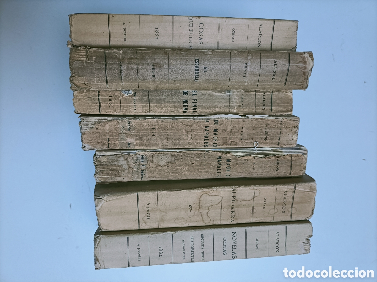 Libros de segunda mano: Lote de 7 tomos de Obras de D. Pedro A. De Alarc&oacute;n - Foto 3
