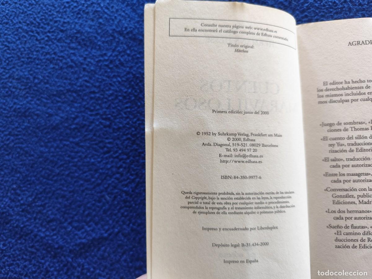 Libros de segunda mano: Cuentos Maravillosos Hermann Hesse Ed. Edhasa A&ntilde;o 2000 - Foto 6