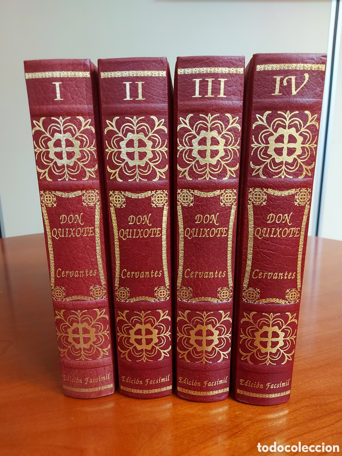 Libros de segunda mano: Don Quixote de la Mancha, Miguel de Cervantes. Edici&oacute;n facs&iacute;mil en 4 tomos, 1994.