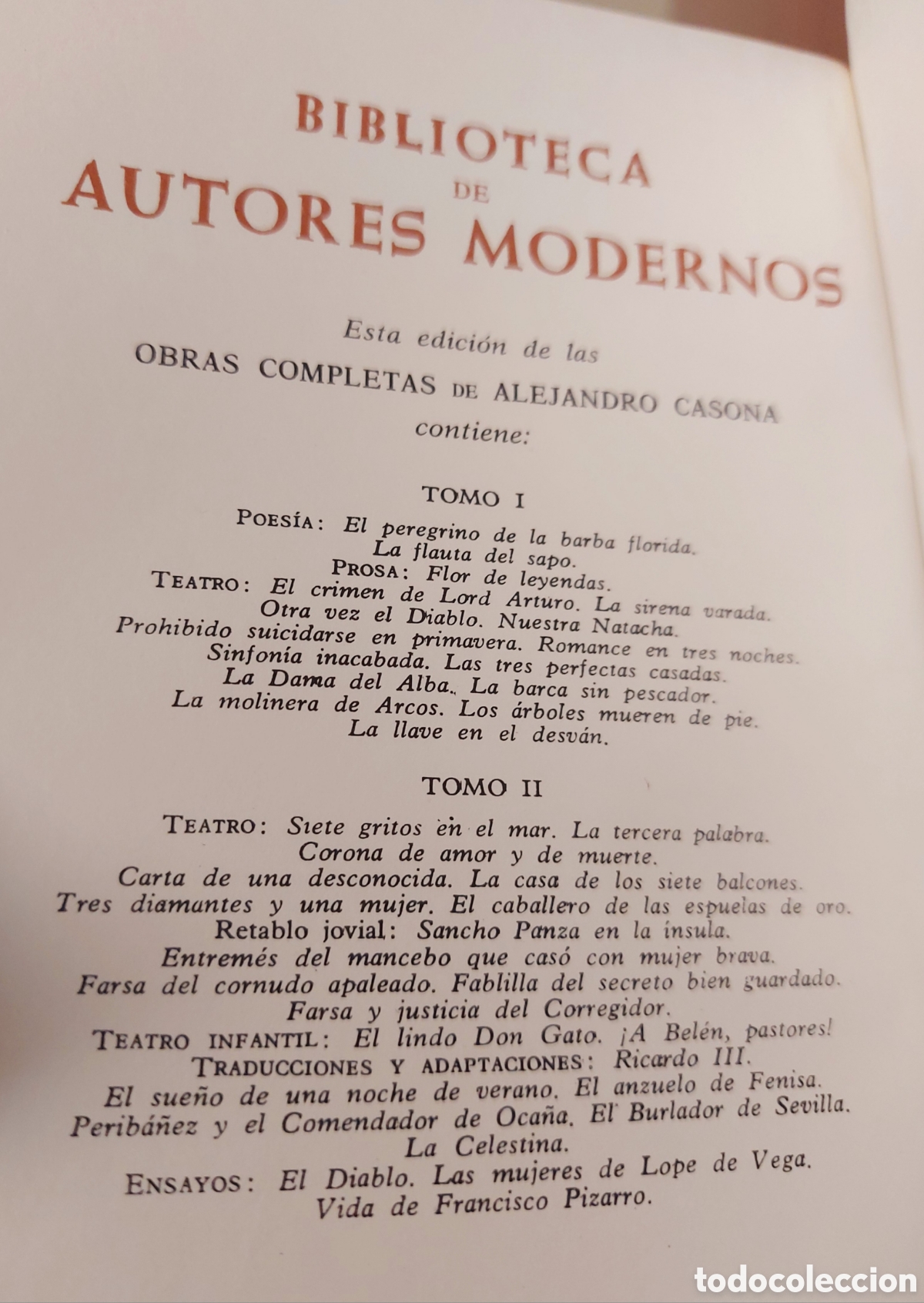Libros de segunda mano: Alejandro Casona, Obras Completas II. Aguilar, 1974 - Foto 10