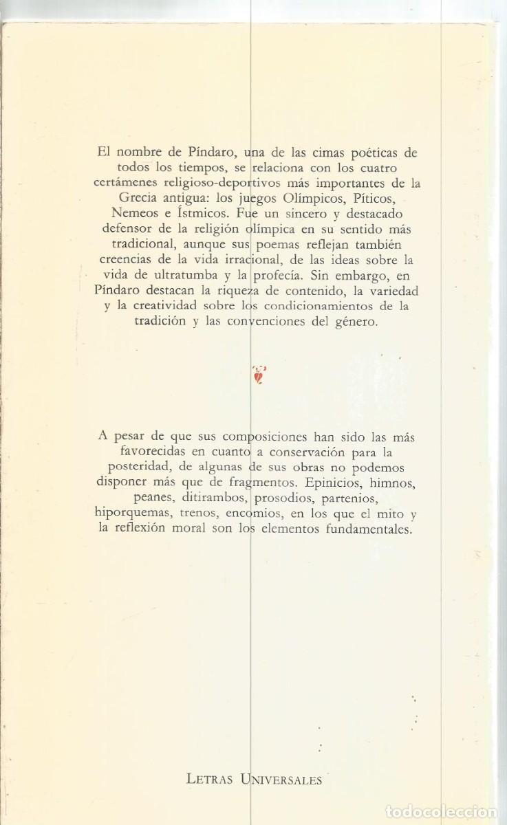 Libros de segunda mano: PINDARO. OBRA COMPLETA. CATEDRA - Foto 2