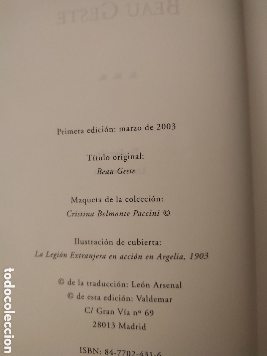 Libros de segunda mano: Beau Geste. PC Wren. Valdemar - Foto 3