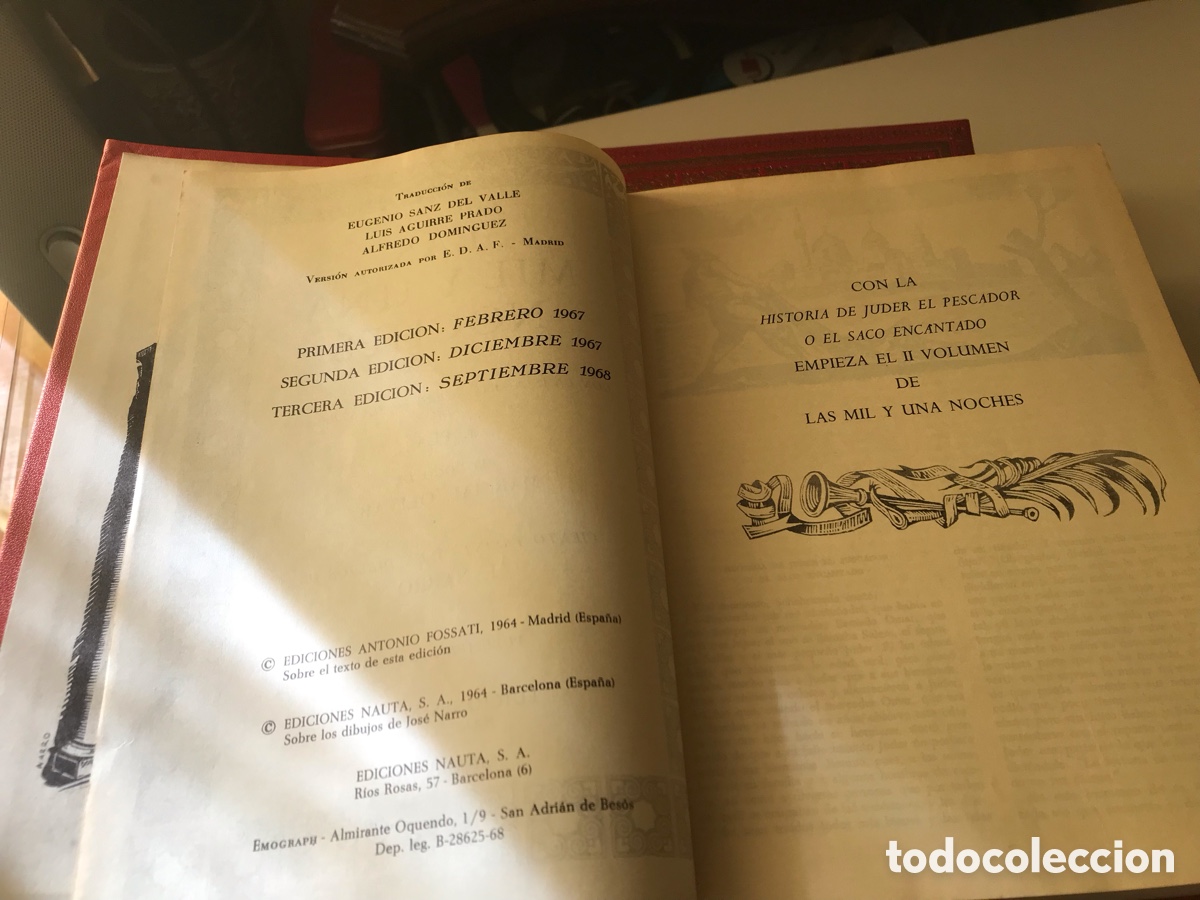 Libros de segunda mano: Las mil y una noches. Ediciones Nauta. Dos libros - Foto 3