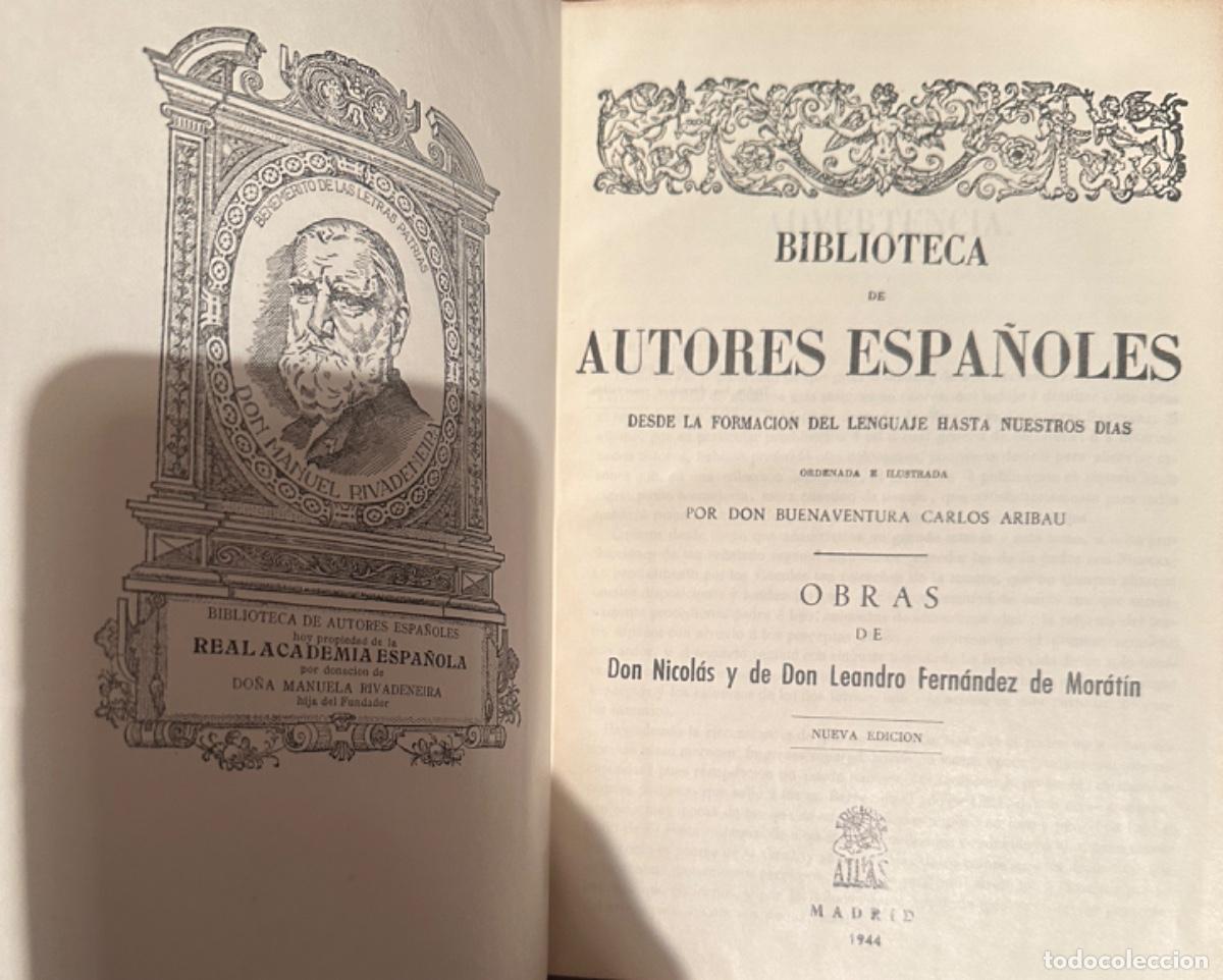Libros de segunda mano: OBRAS DE MORAT&Iacute;N. BIBLIOTECA DE AUTORES ESPA&Ntilde;OLES (TOMO 2)