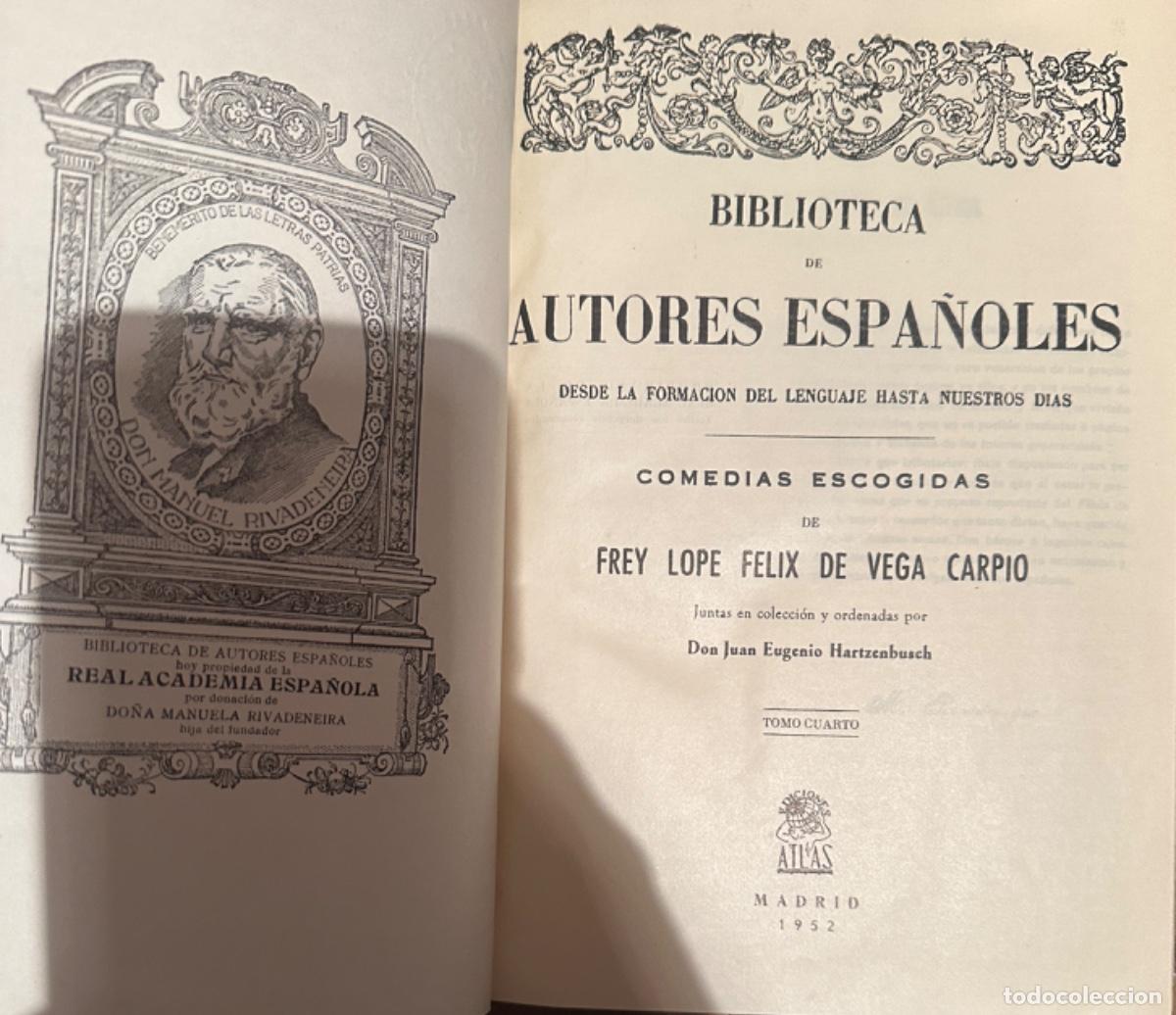 Libros de segunda mano: OBRAS DE LOPE DE VEGA (CUARTO VOLUMEN). BIBLIOTECA DE AUTORES ESPA&Ntilde;OLES (TOMO 52)