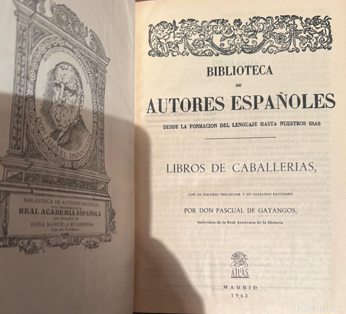 Libros de segunda mano: LIBROS DE CABALLER&Iacute;AS. BIBLIOTECA DE AUTORES ESPA&Ntilde;OLES (TOMO 40)