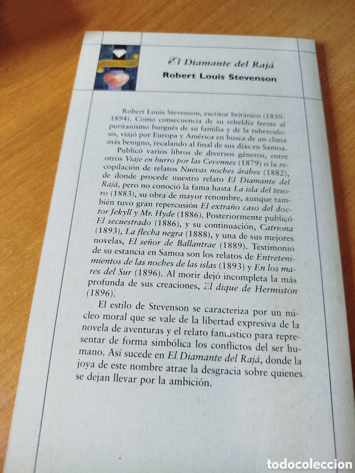 Libros de segunda mano: El diamante del raj&aacute;. Robert Louis stevenson. - Foto 2