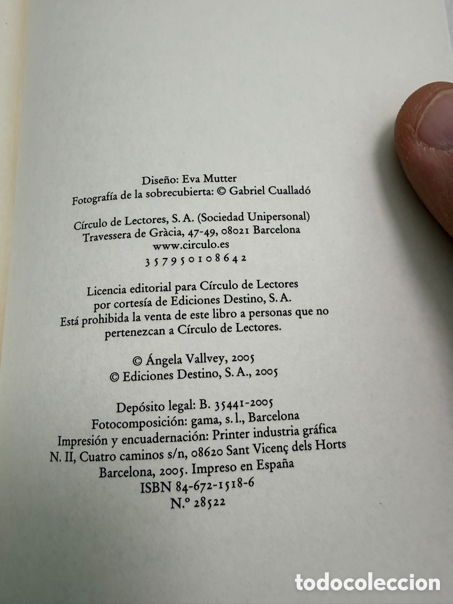 Libros de segunda mano: &Aacute;ngela Vallvey - La Ciudad Del Diablo - Foto 3