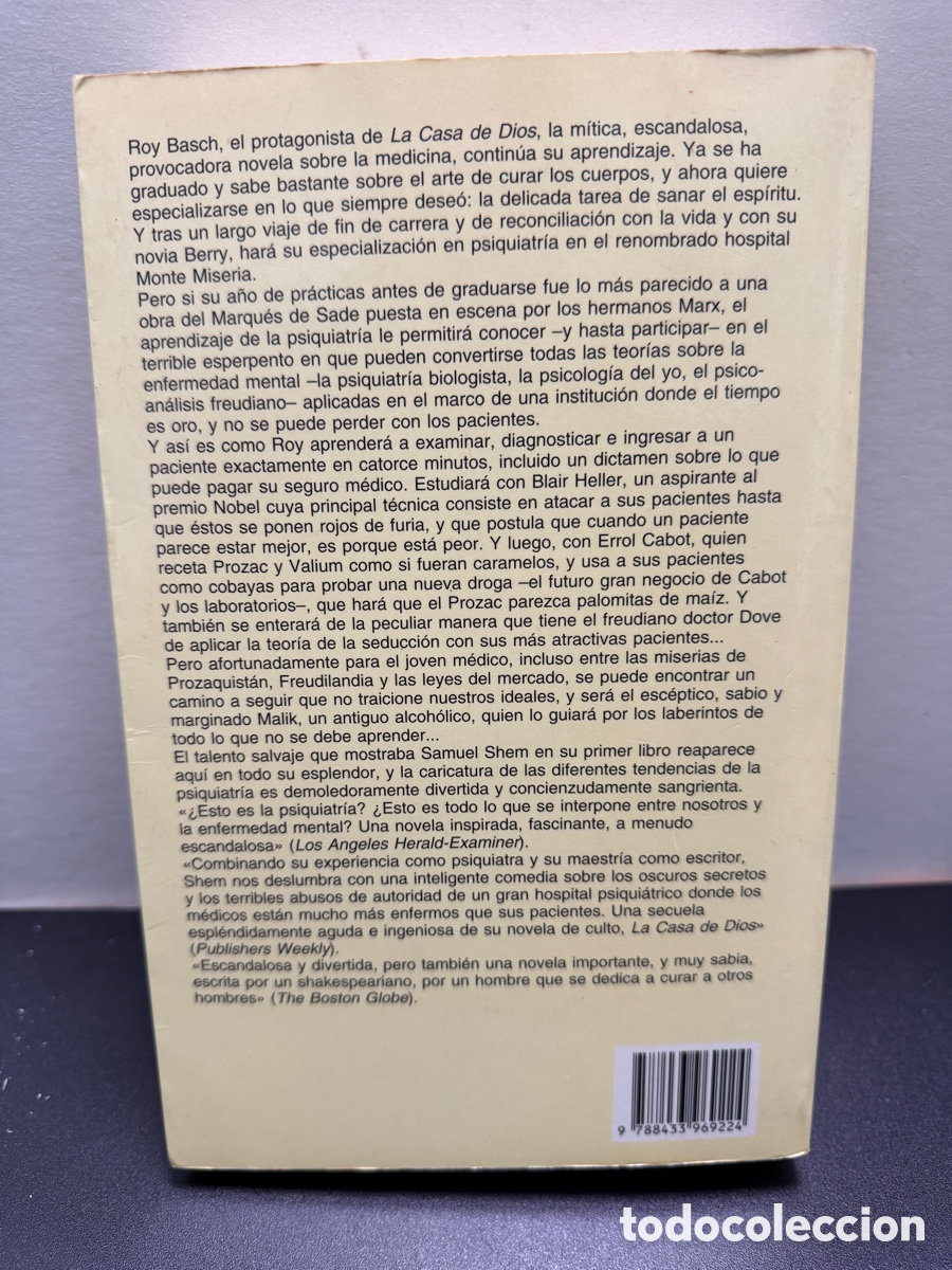 Libros de segunda mano: Samuel Shem - Monte Miseria - Anagrama - Foto 2