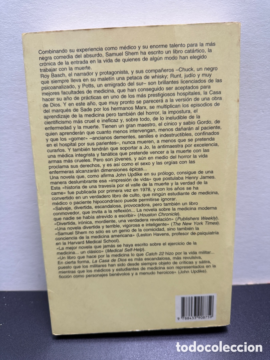 Libros de segunda mano: Samuel Shem - La Casa De Dios - Anagrama - Foto 2