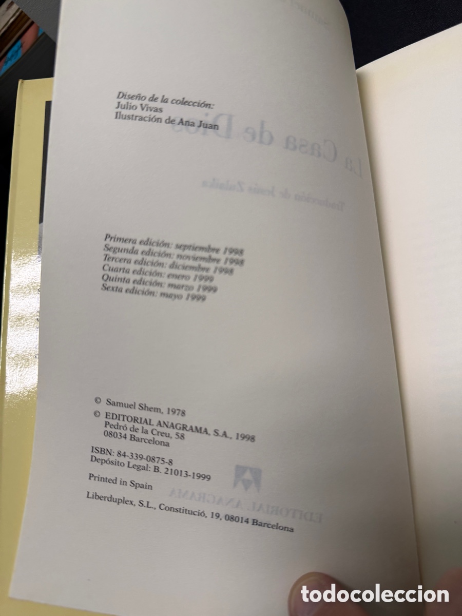 Libros de segunda mano: Samuel Shem - La Casa De Dios - Anagrama - Foto 3
