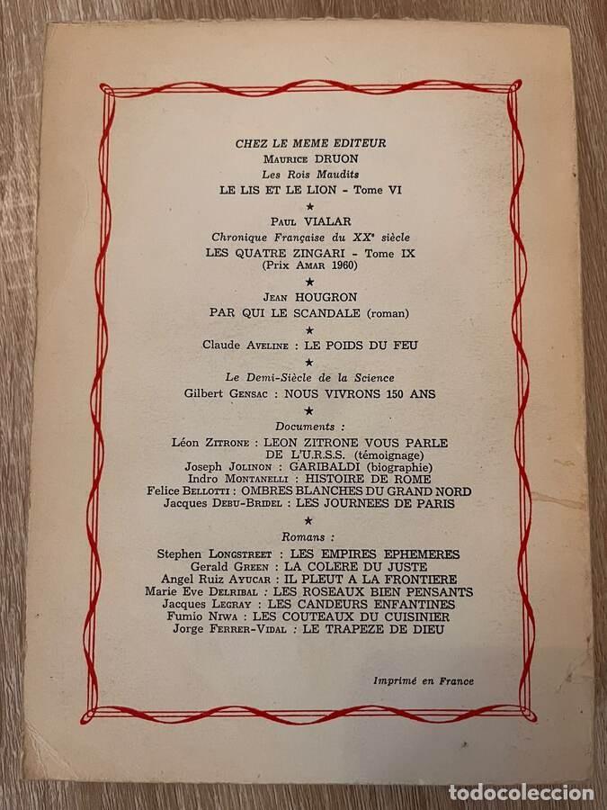 Libros de segunda mano: Bonheur en sursis - L&eacute;on G. Turrou (1960) - Foto 2