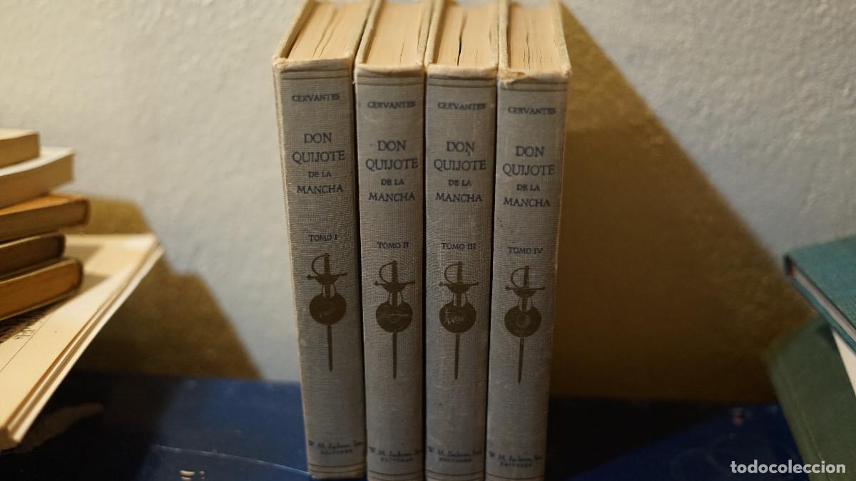 Libros de segunda mano: Cervantes - Don Quijote de la Mancha - 4 tomos (completo) - Jackson editores