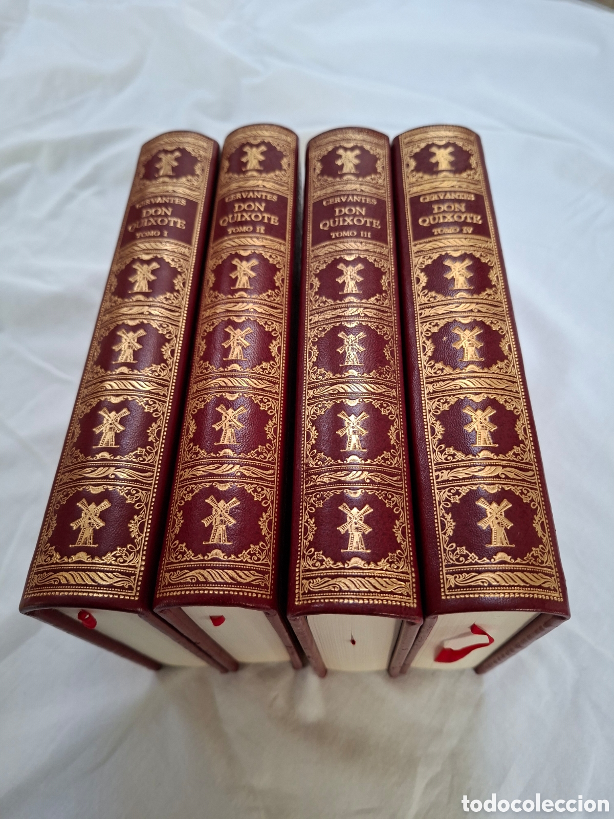 Libros de segunda mano: Don Quijote de la Mancha - C&iacute;rculo del Bibli&oacute;filo 1975 (4 Tomos)