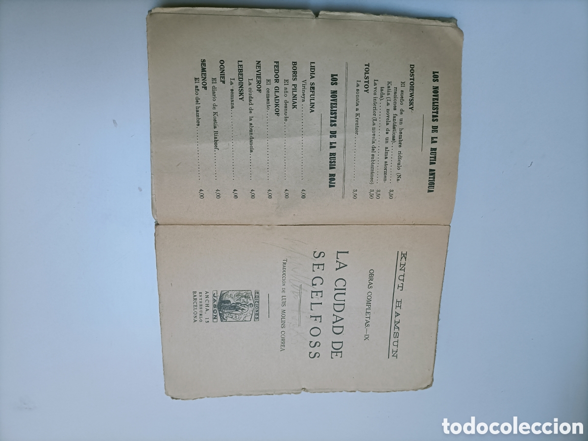 Libros de segunda mano: La ciudad de Segelfoss Knut Hamsum - Foto 10