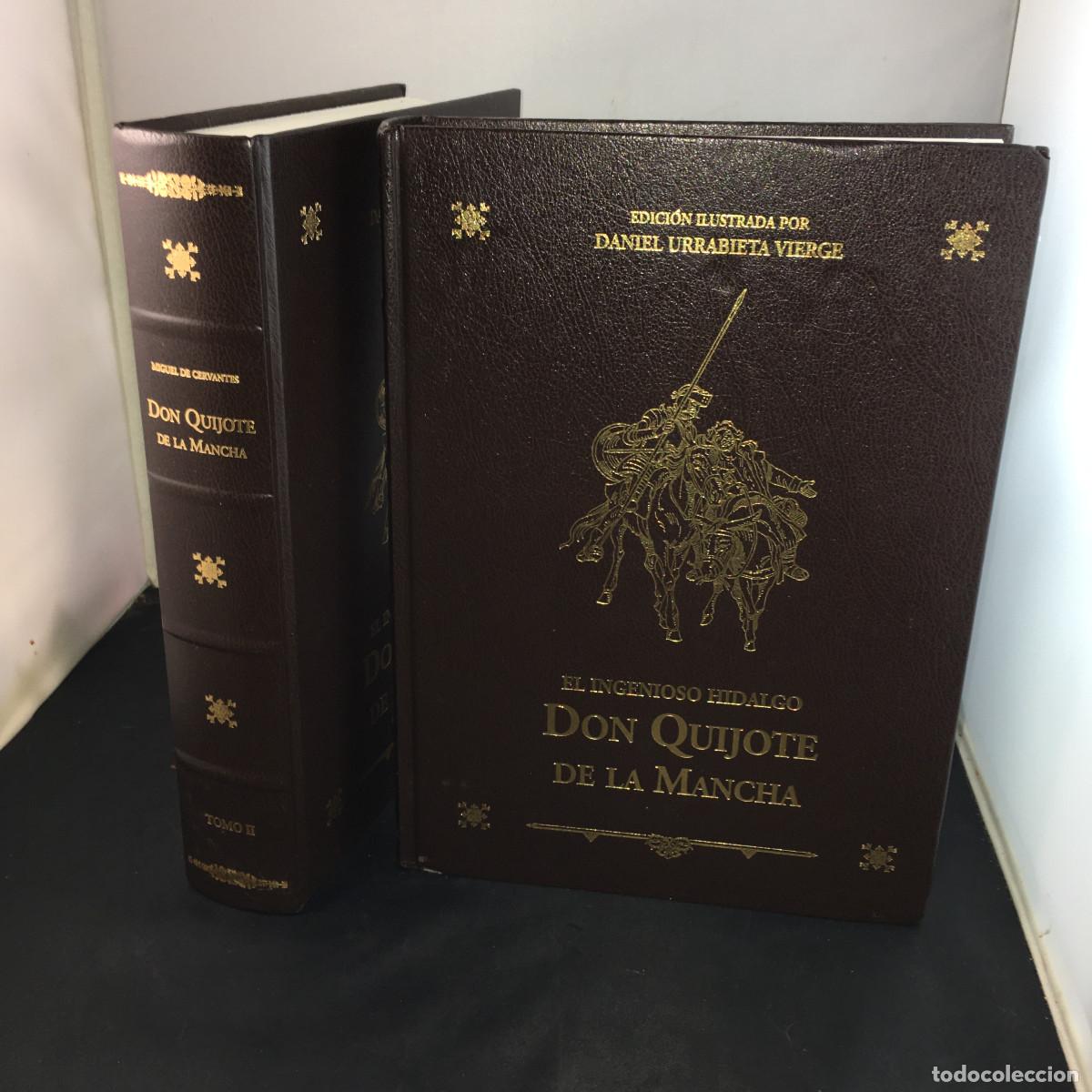 Libros de segunda mano: Don Quijote de la Mancha. 2 tomos. Ilustraciones Daqniel Urrabieta. Numerado