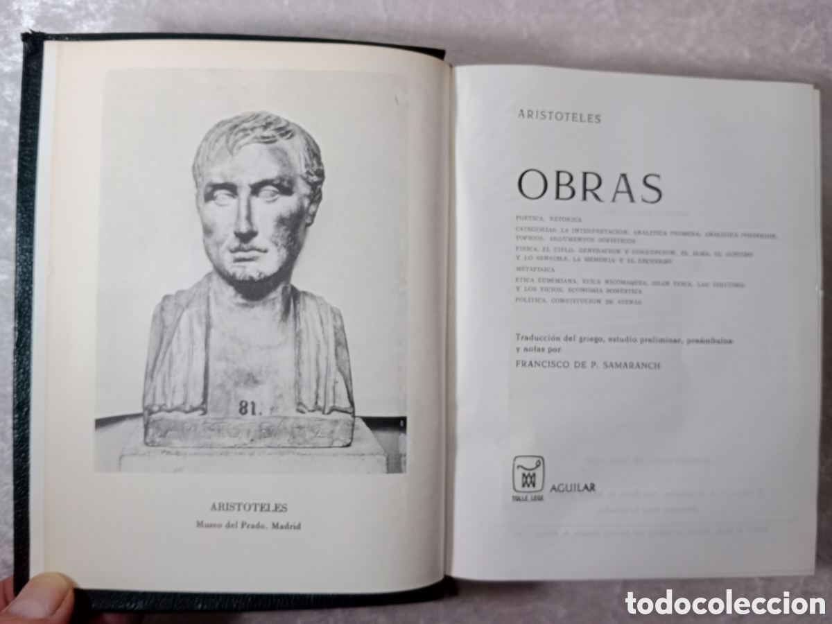 Libros de segunda mano: ARIST&Oacute;TELES, OBRAS, ED. AGUILAR - Foto 5