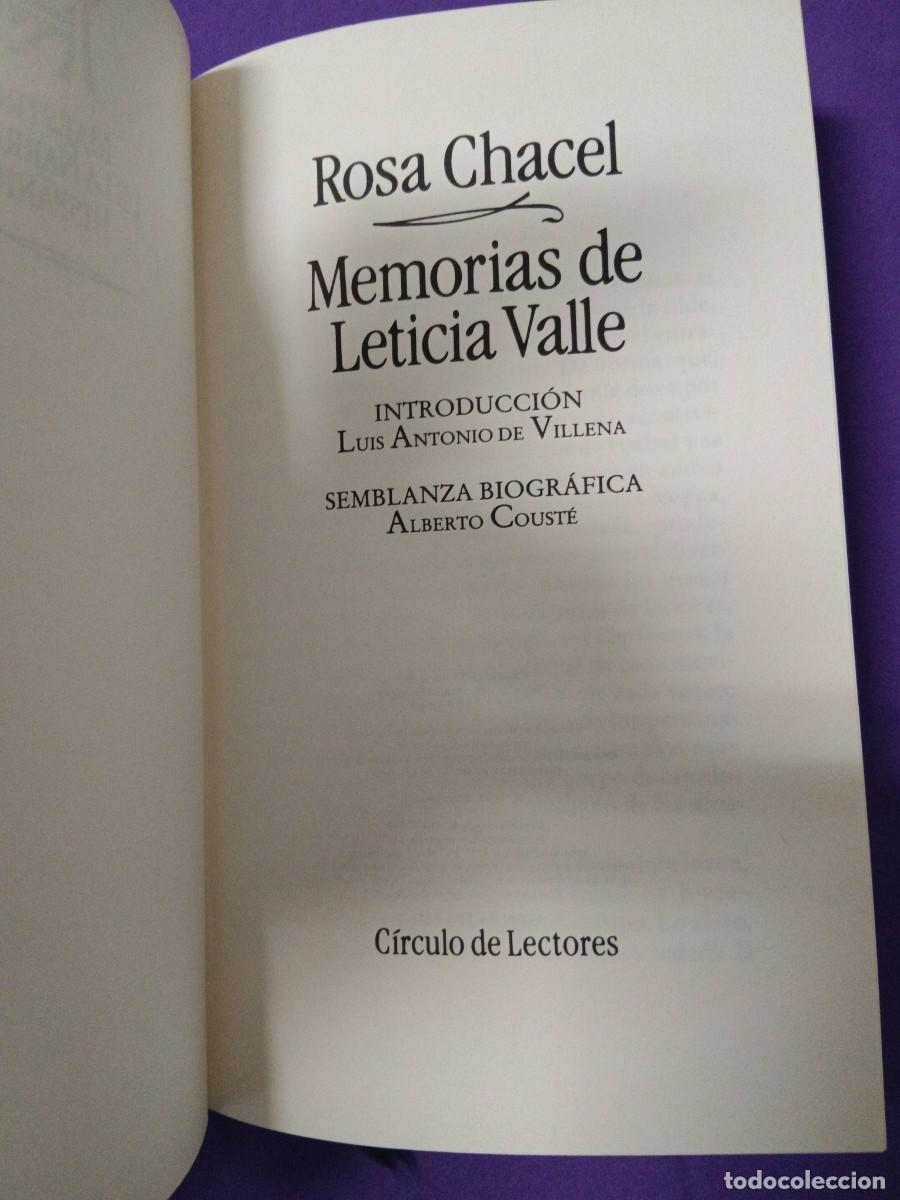 Libros de segunda mano: MEMORIAS DE LETICIA VALLE. ROSA CHACEL - Foto 6