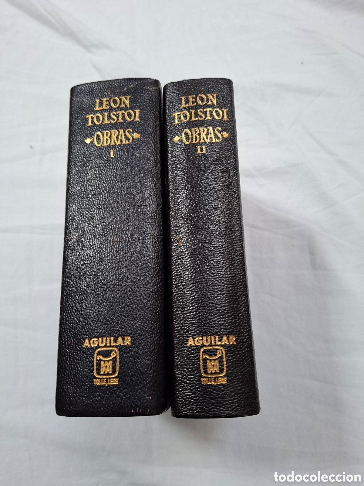 Libros de segunda mano: Le&oacute;n Tolst&oacute;i - Obras Completas (2 Tomos) - Editorial Aguilar