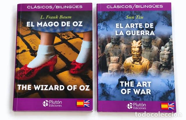 Libros de segunda mano: lote 2 libros biling&uuml;es espa&ntilde;ol ingl&eacute;s el mago de oz baum y el arte de la guerra sun tzu