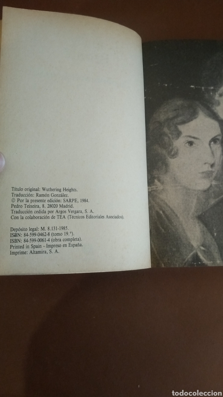 Libros: Cumbres borrascosas. Emily Bronte. Sarpe - Foto 4