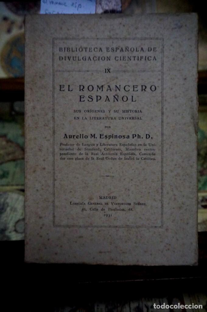 Libros: espinosa aurelio.el romancero espa&ntilde;ol - Foto 1