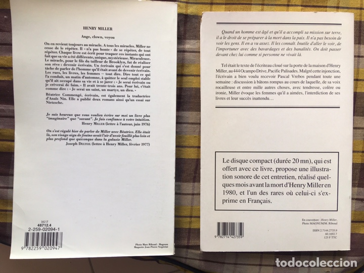 Libros: Henry miller: 2 libros franc&eacute;s +cd - Foto 2