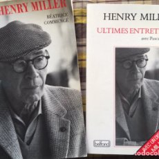 Libros: HENRY MILLER: 2 LIBROS FRANCÉS +CD. Lote 291219533