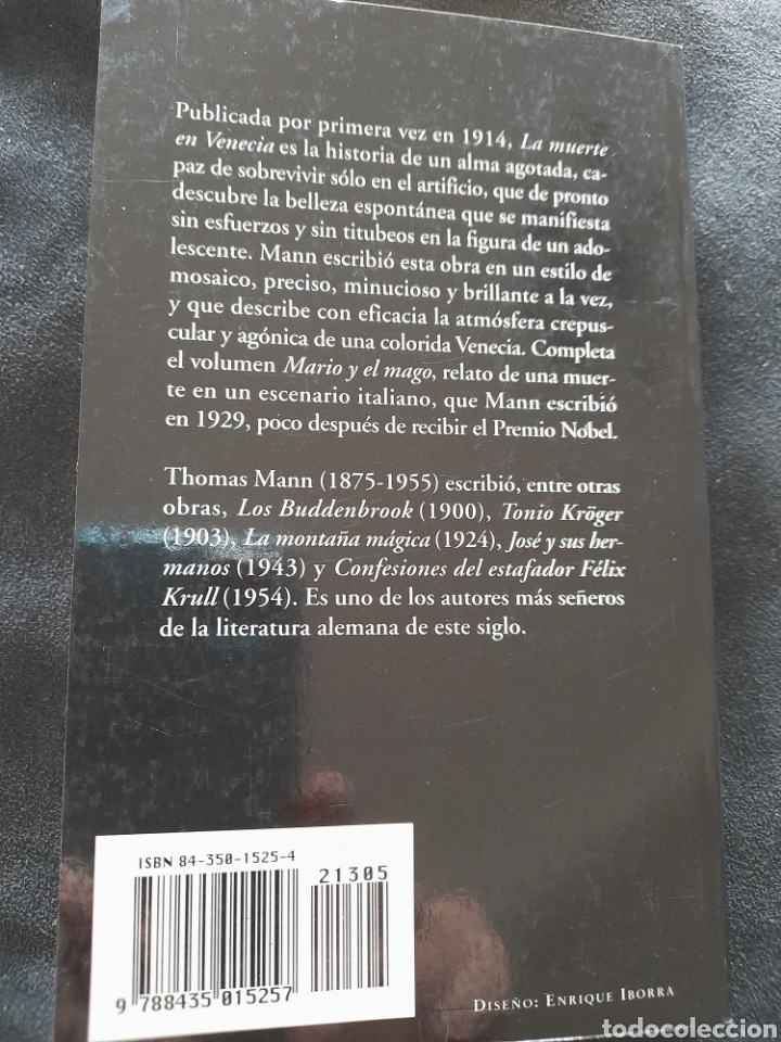 Libros: La muerte en Venecia. Thomas Mann - Foto 2