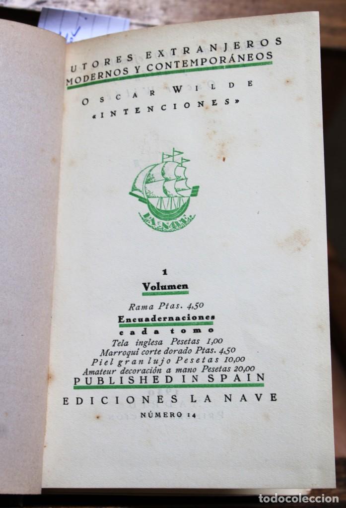 Libros: Wilde oscar.. Intenciones. - Foto 1