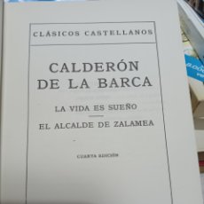 Libros: BARIBOOK C31 CLAS CASTELLANOS CALDERÓN DE LA BARCA LA VIDA ES SUEÑO EL ALCALDE DE ZALAMEA ESPASA. Lote 363037030