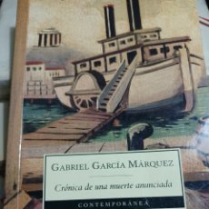 Libros: BARIBOOK 132 CRÓNICA DE UNA MUERTE ANUNCIADA GABRIEL GARCÍA MÁRQUEZ CONTEMPORÁNEA DE BOLSILLO. Lote 402077969