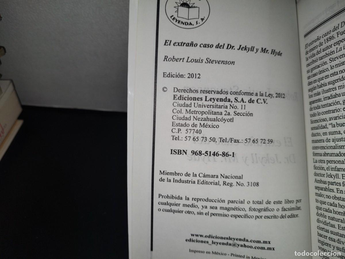 Libros: 89- EL EXTRA&Ntilde;O CASO DEL DR. JEKYLL Y MR. HYDE - ROBERT L. STEVENSON - Foto 5