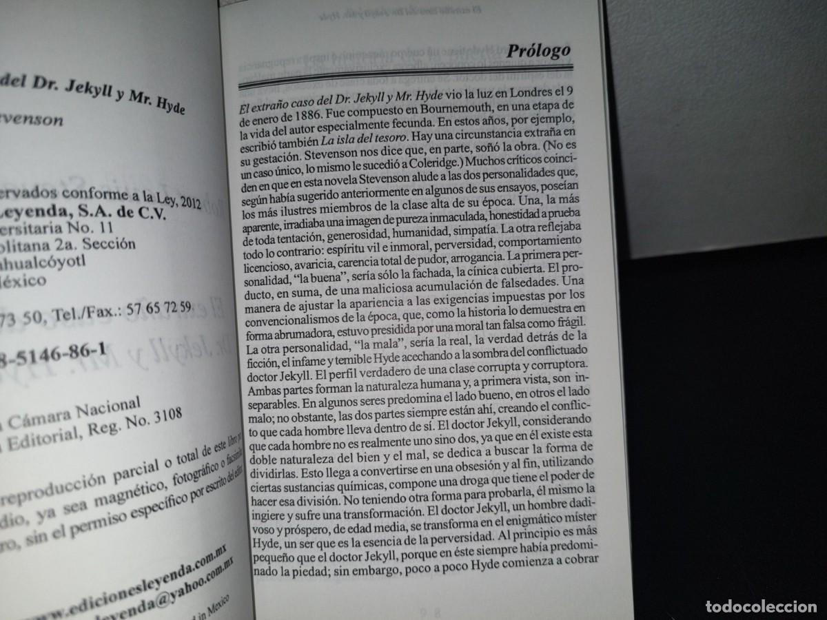 Libros: 89- EL EXTRA&Ntilde;O CASO DEL DR. JEKYLL Y MR. HYDE - ROBERT L. STEVENSON - Foto 6