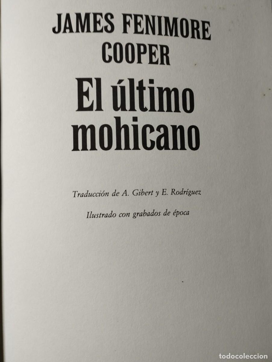 Libros: EL ULTIMO MOHICANO (JAMES FENIMORE COOPER) - Foto 2