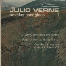 Libros: CINCO SEMANAS EN GLOBO/VIAJE AL CENTRO DE LA TIERRA/20000 LEGUAS DE VIAJE SUBMARINO.JULIO VERNE.1978