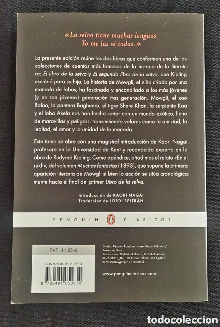 Libros: RUDYARD KIPLING. EL LIBRO DE LA SELVA - Foto 2